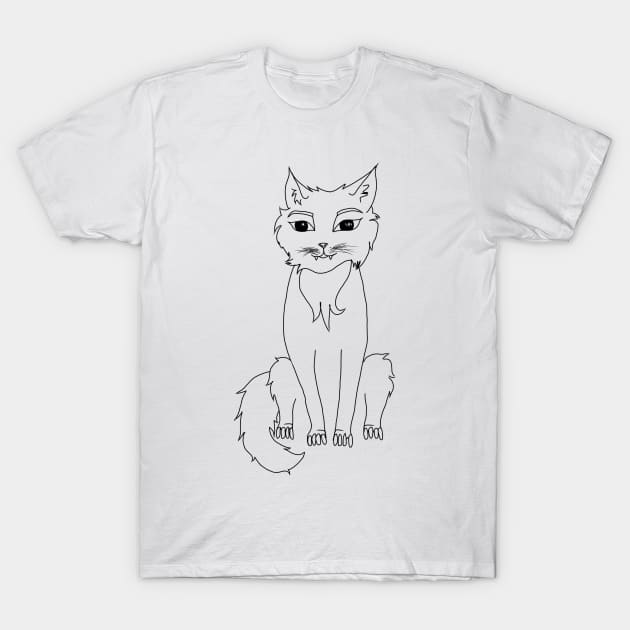 Cute cartoon cat T-Shirt by RavenRarities